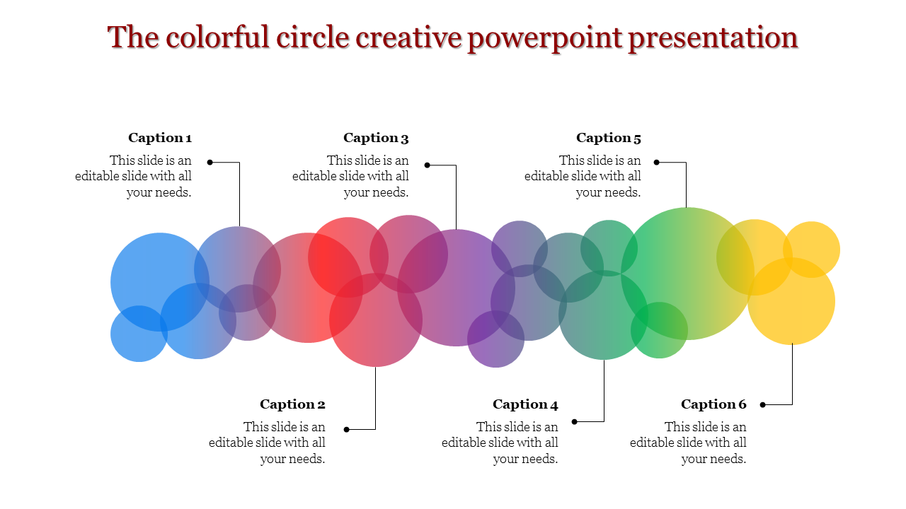 creative powerpoint presentation-The colorful circle creative powerpoint presentation